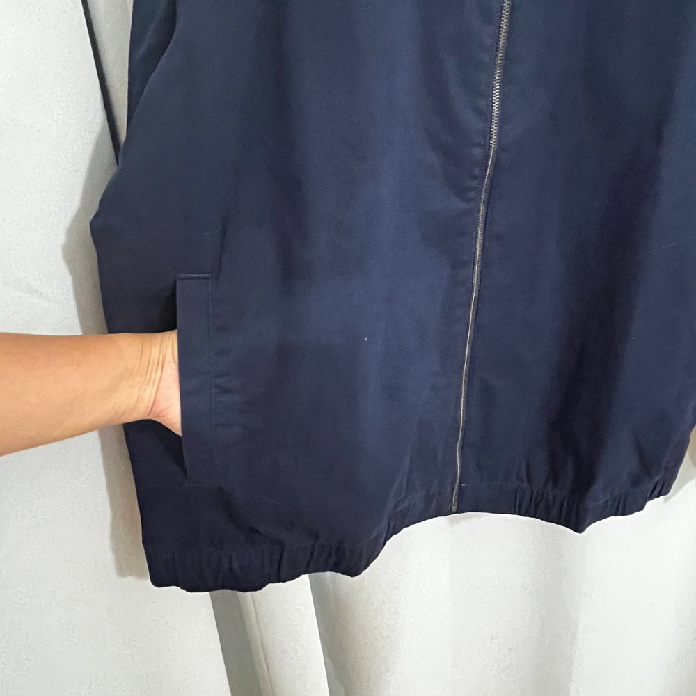 Free Assembly Coach Jacket Men 3XL Navy Blue Cotton Stretch Coastal Preppy - Picture 9 of 15